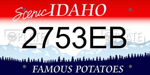 2753EB Idaho License Plate