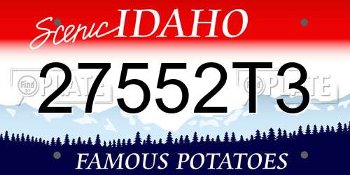 27552T3 Idaho License Plate