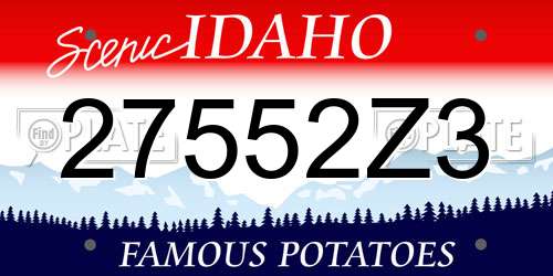27552Z3 Idaho License Plate