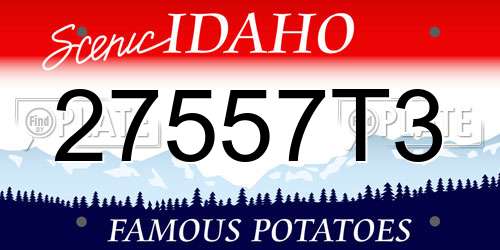 27557T3 Idaho License Plate