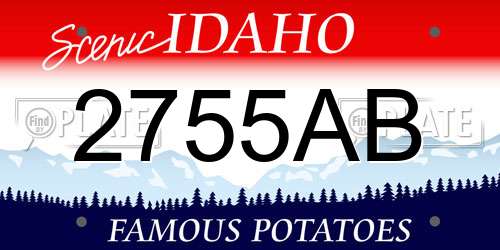 2755AB Idaho License Plate