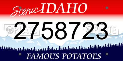 2758723 Idaho License Plate