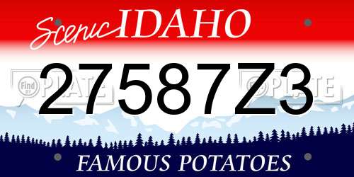27587Z3 Idaho License Plate