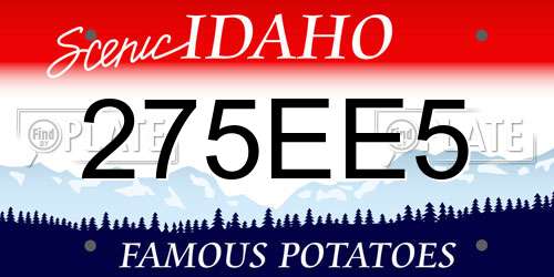 275EE5 Idaho License Plate