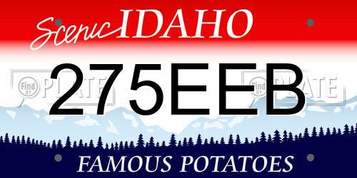 275EEB Idaho License Plate