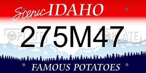 275M47 Idaho License Plate