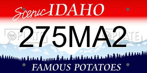 275MA2 Idaho License Plate