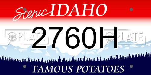 2760H Idaho License Plate