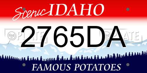 2765DA Idaho License Plate
