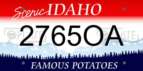 2765OA Idaho License Plate