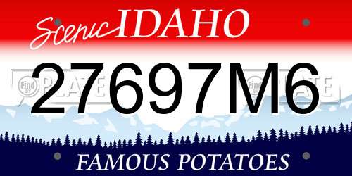 27697M6 Idaho License Plate