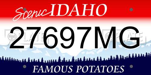 27697MG Idaho License Plate