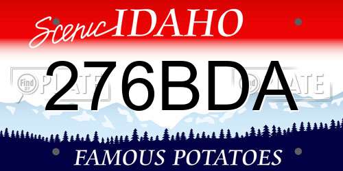 276BDA Idaho License Plate