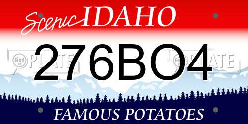 276BO4 Idaho License Plate