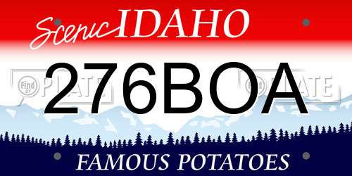 276BOA Idaho License Plate