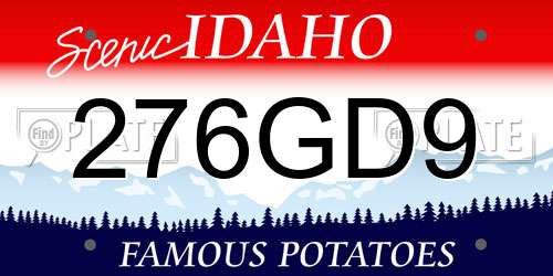 276GD9 Idaho License Plate