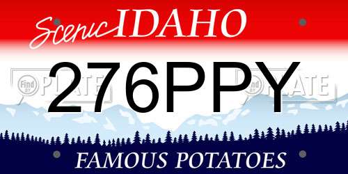 276PPY Idaho License Plate