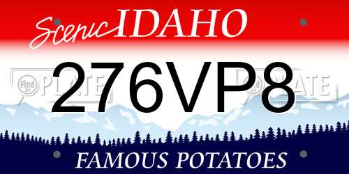 276VP8 Idaho License Plate