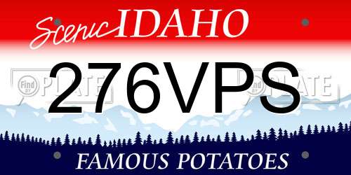 276VPS Idaho License Plate