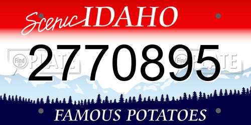2770895 Idaho License Plate