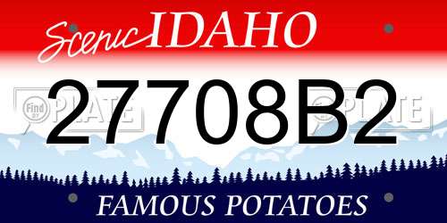 27708B2 Idaho License Plate