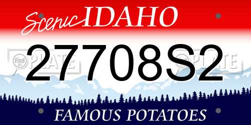 27708S2 Idaho License Plate