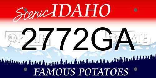 2772GA Idaho License Plate