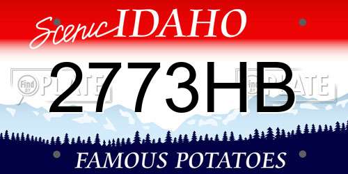 2773HB Idaho License Plate