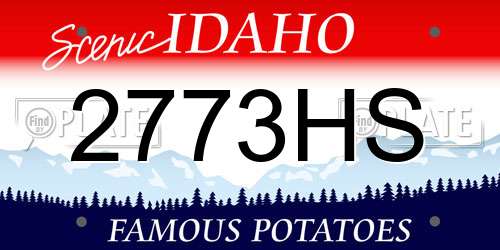 2773HS Idaho License Plate