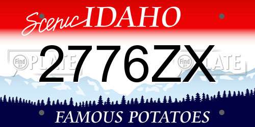 2776ZX Idaho License Plate