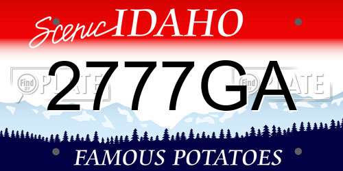 2777GA Idaho License Plate