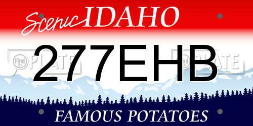 277EHB Idaho License Plate