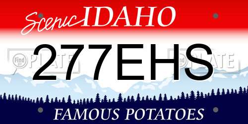 277EHS Idaho License Plate