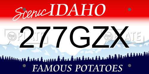 277GZX Idaho License Plate