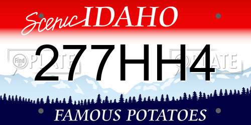 277HH4 Idaho License Plate