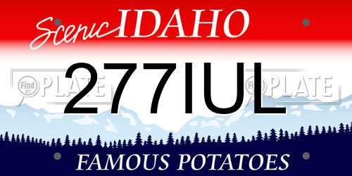 277IUL Idaho License Plate