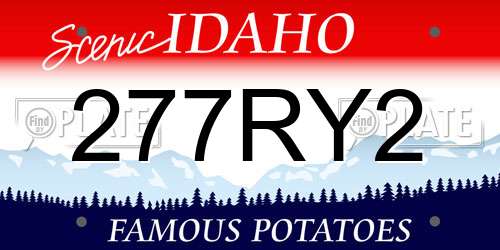 277RY2 Idaho License Plate