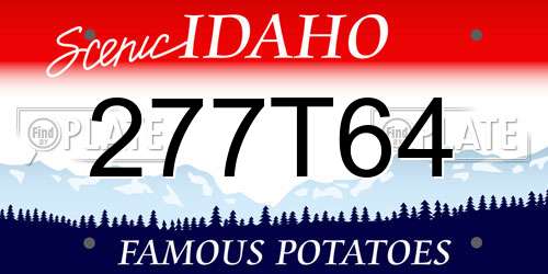 277T64 Idaho License Plate