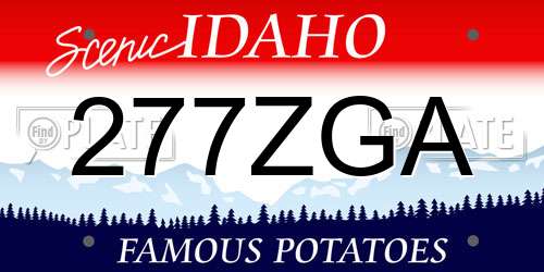 277ZGA Idaho License Plate