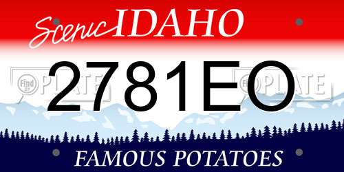 2781EO Idaho License Plate
