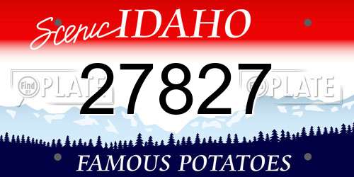 27827 Idaho License Plate
