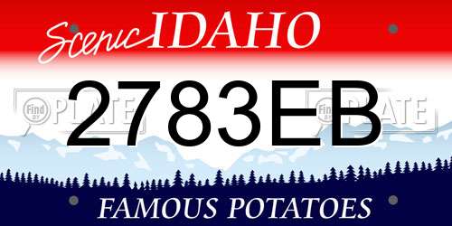 2783EB Idaho License Plate
