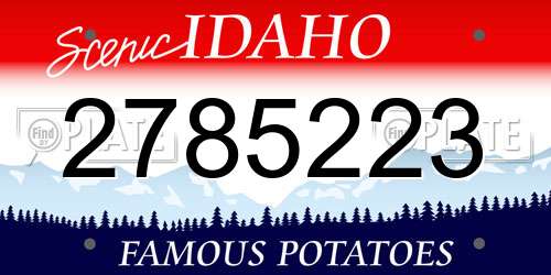 2785223 Idaho License Plate
