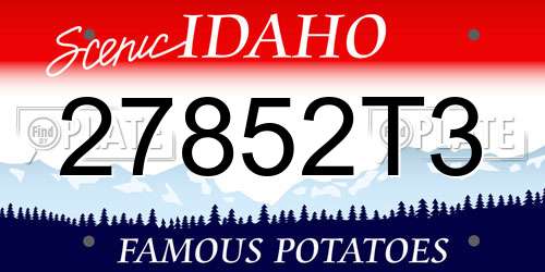 27852T3 Idaho License Plate