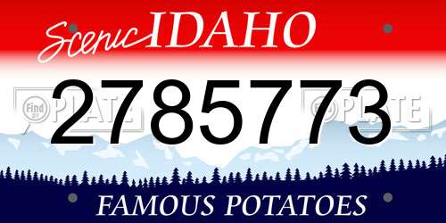 2785773 Idaho License Plate