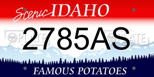 2785AS Idaho License Plate