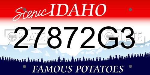 27872G3 Idaho License Plate