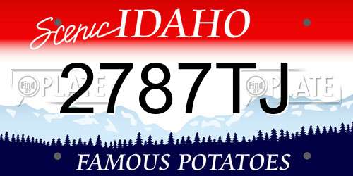 2787TJ Idaho License Plate