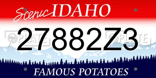 27882Z3 Idaho License Plate