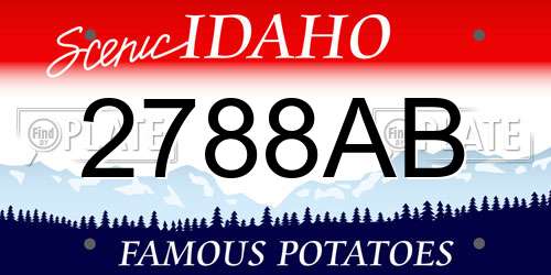 2788AB Idaho License Plate
